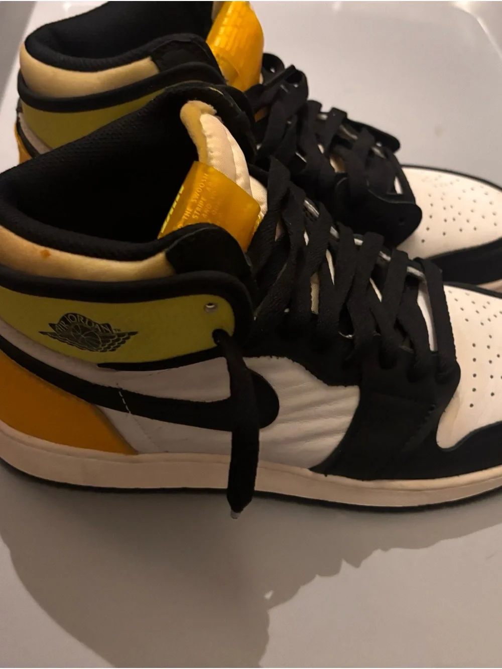 Nike Kids Two-Tone Yellow and Orange High-Top Sneakers